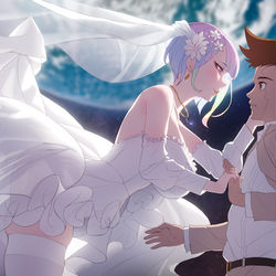This is a pixiv picture whose title is My moon my man.