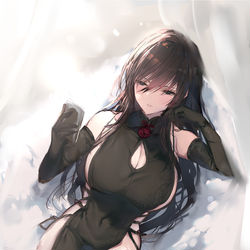 This is a pixiv picture whose title is 優雅な就寝前スマホ.