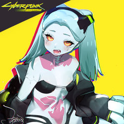 This is a pixiv picture whose title is 【EJAMI】電馭叛客：邊緣行者-蕾貝卡.