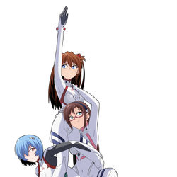 This is a pixiv picture whose title is アスカ＆マリ＆レイ.