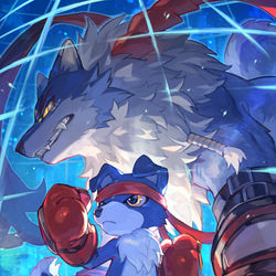 This is a pixiv picture whose title is ガオモン&ガオガモン.