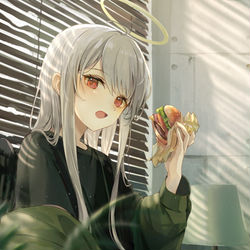 This is a pixiv picture whose title is ハンバーガー.
