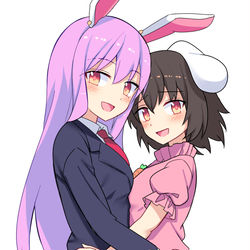 This is a pixiv picture whose title is 優曇華×てゐ.