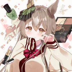 This is a pixiv picture whose title is ウマチェキ【JK制服シリーズ③】.