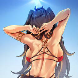 This is a pixiv picture whose title is Dehya.