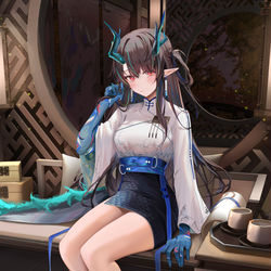 This is a pixiv picture whose title is 夕.