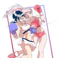 This is a pixiv picture whose title is 肝臓飛んでけパンチ.