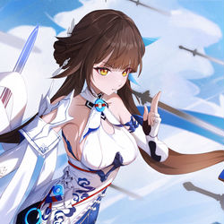 This is a pixiv picture whose title is 素裳.