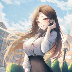 This is a pixiv picture whose title is [仕事絵] 이력서.