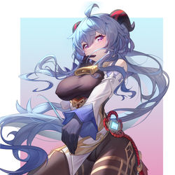 This is a pixiv picture whose title is 甘雨.