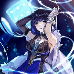 This is a pixiv picture whose title is 夜兰.