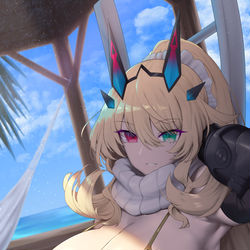 This is a pixiv picture whose title is 概念礼装水着バゲ子.