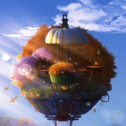 This is a pixiv picture whose title is 森のCaffe.