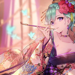 This is a pixiv picture whose title is 【八雲べに】吉原ラメント.