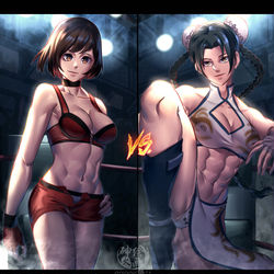 This is a pixiv picture whose title is Request: Yue vs Reiko.