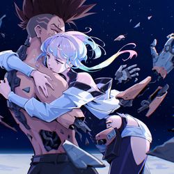 This is a pixiv picture whose title is CyberPunk Edgerunners.