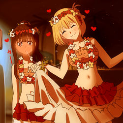 This is a pixiv picture whose title is 喫茶リコリコハワイ支店☆Kiss！.
