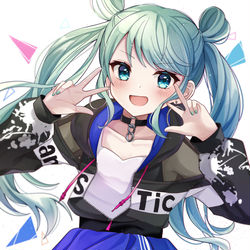 This is a pixiv picture whose title is ビビットなミク.