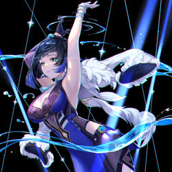 This is a pixiv picture whose title is 【原神】夜蘭.