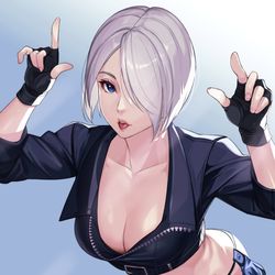 This is a pixiv picture whose title is アンヘル(KOF).