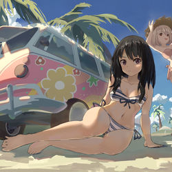 This is a pixiv picture whose title is seaside takina.
