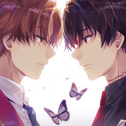 This is a pixiv picture whose title is 綾小路とシン.