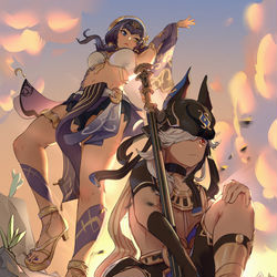 This is a pixiv picture whose title is 落日.