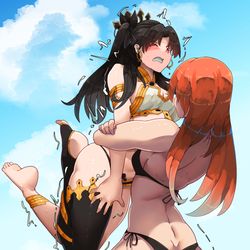 This is a pixiv picture whose title is (com) Ishtar Bearhugged.