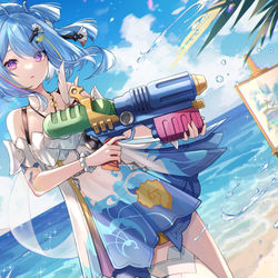 This is a pixiv picture whose title is 真夏のグレーシュ.