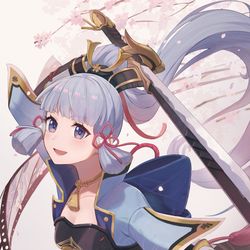 This is a pixiv picture whose title is 神里綾華誕生日おめでとう2022.