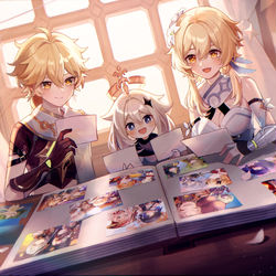 This is a pixiv picture whose title is 原神2周年おめでとうございます！！！.