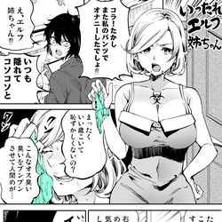 This is a pixiv picture whose title is 【単発オリジナル漫画】いったれエルフ姉ちゃん.