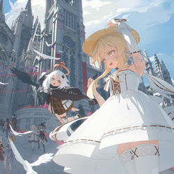 This is a pixiv picture whose title is 【Genshin impact】2nd ２周年おめでとう.