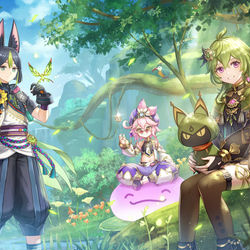 This is a pixiv picture whose title is 原神2周年！.