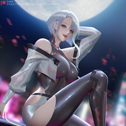 This is a pixiv picture whose title is Edgerunners Lucy 邊緣行者 露西.