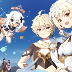 This is a pixiv picture whose title is 原神２周年おめでとうございます！.