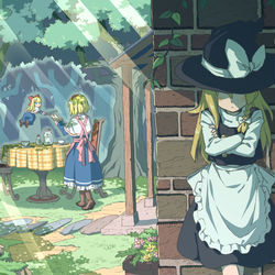 This is a pixiv picture whose title is お茶会.