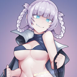 This is a pixiv picture whose title is Nazuna undressing.