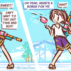 This is a pixiv picture whose title is Making A Splash! (Water TG!).