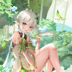 This is a pixiv picture whose title is 籠の中の鳥は（ナヒーダ）.