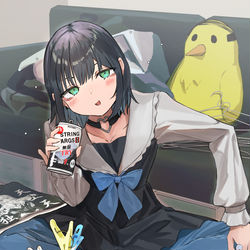 This is a pixiv picture whose title is 洗濯物畳んでたら酔っぱらっちまったぜ.