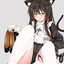 This is a pixiv picture whose title is ヒール脱ぎたての足が好き.