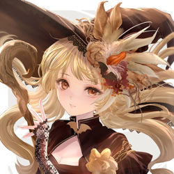 This is a pixiv picture whose title is ドライフラワー魔女.
