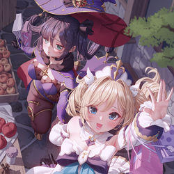 This is a pixiv picture whose title is 原神２周年.