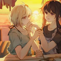 This is a pixiv picture whose title is Together forever.