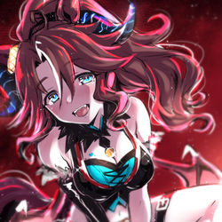 This is a pixiv picture whose title is 悪魔ちゃんパーマー.