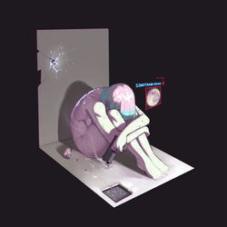 This is a pixiv picture whose title is Lucy Gets A Call.