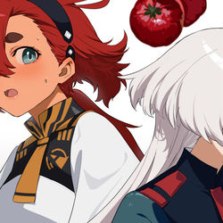 This is a pixiv picture whose title is 水星の魔女.