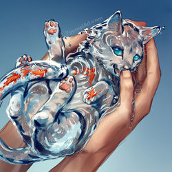 This is a pixiv picture whose title is Cats are Liquid.