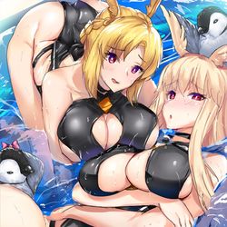 This is a pixiv picture whose title is スルーズ＆リンド 水着.